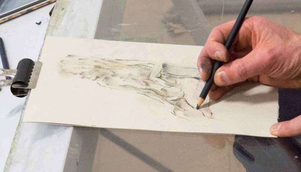 atelier-dessin dessin en cours de réalisation
