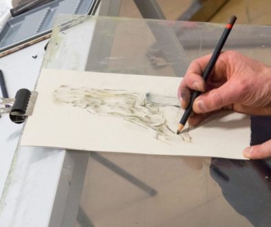 atelier-dessin dessin en cours de réalisation