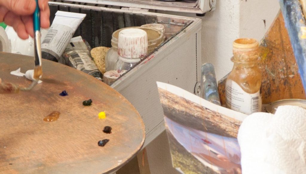 atelier-peinture image d'une pallette de peinture